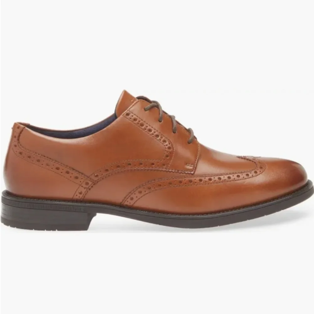 Cole Haan Mens Tan Leather Wingtip Oxfords Size 12 NWT Groom Shoes Formal Office